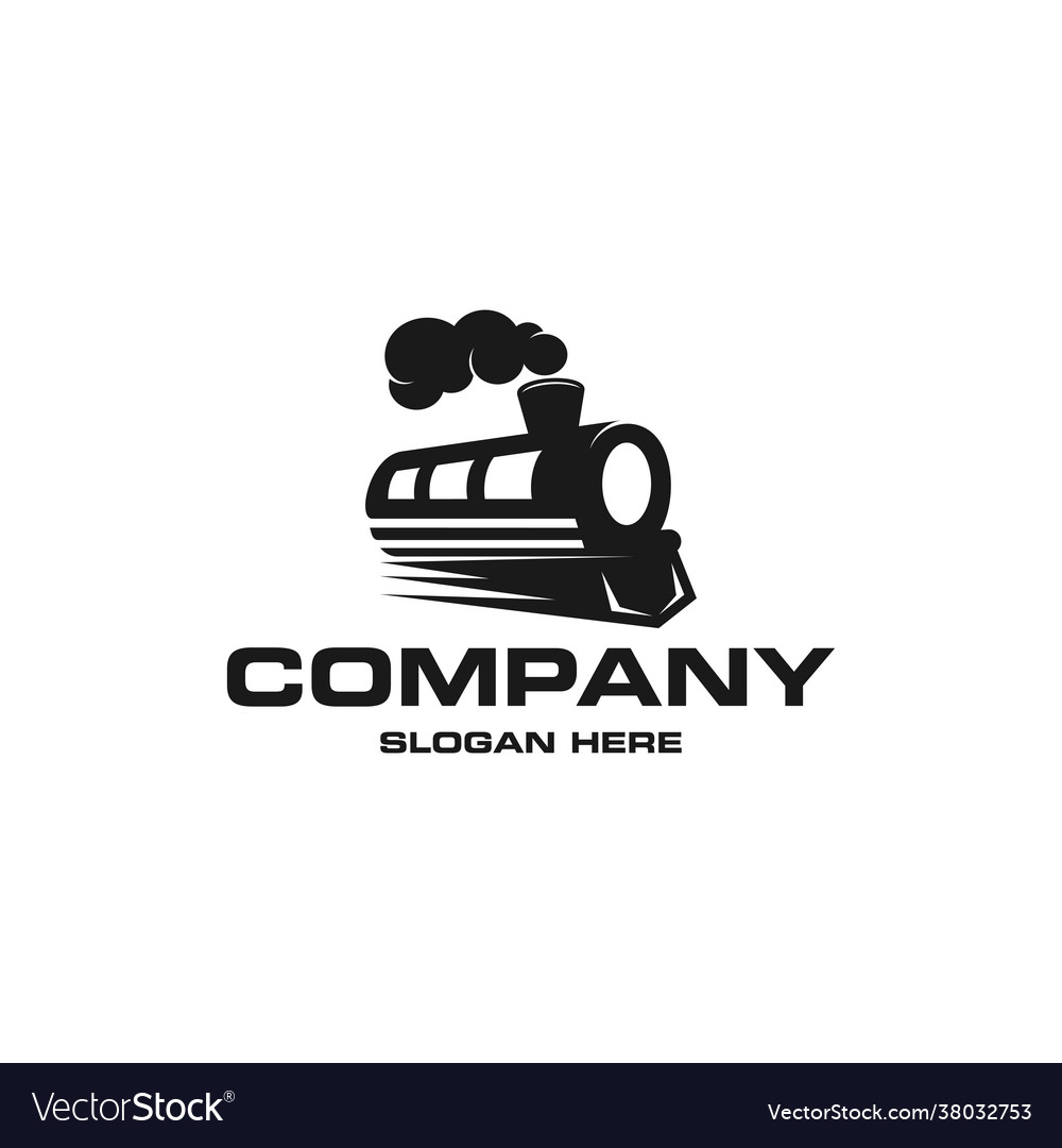 Train classic logo design Royalty Free Vector Image