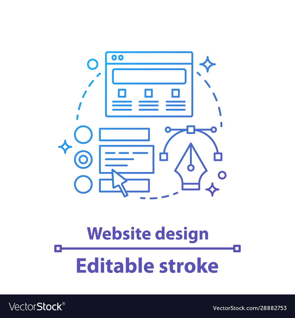 Website design concept icon