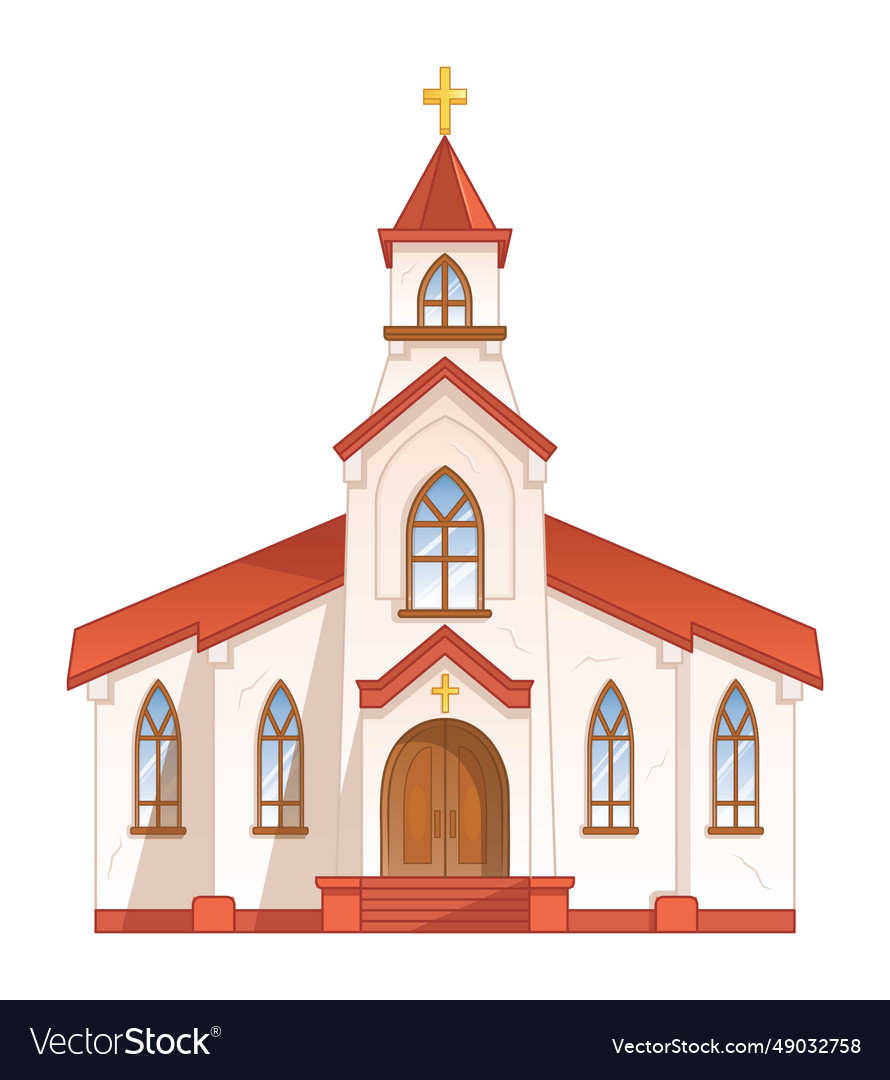 Cartoon church Royalty Free Vector Image - VectorStock