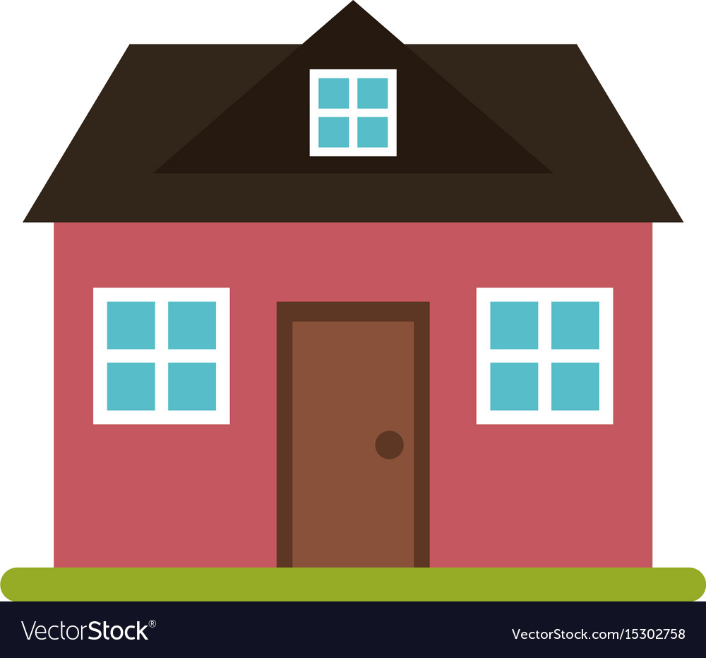 Facade house city Royalty Free Vector Image - VectorStock