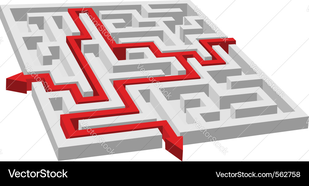 Labyrinth maze Royalty Free Vector Image - VectorStock