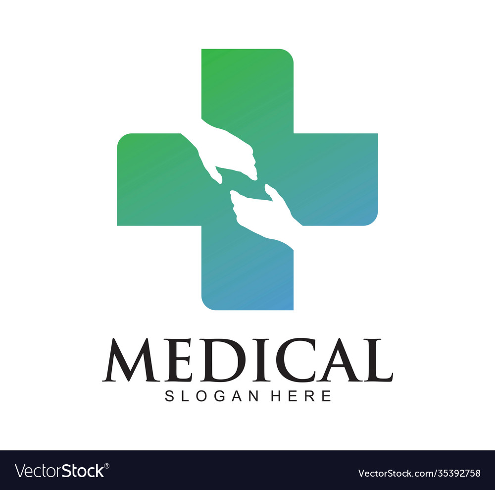 Medical pharmacy logo design template logo Vector Image