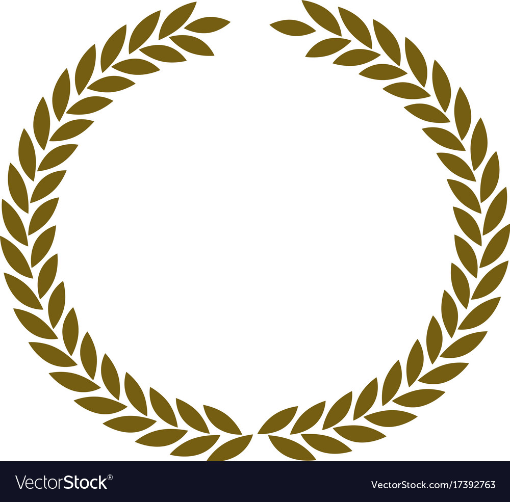 Download Arch of leaves in circular shape on white Vector Image