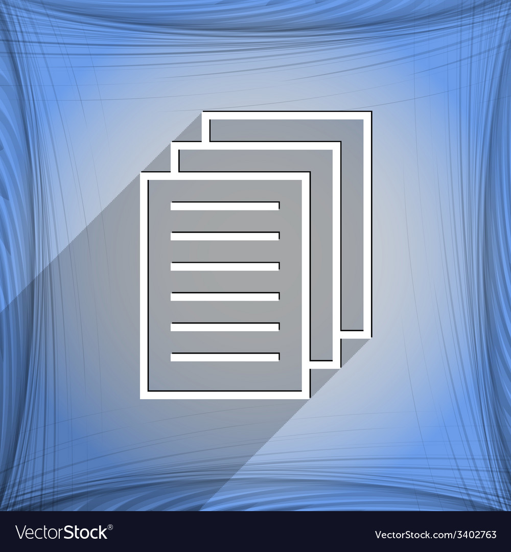 Copy file icon symbol flat modern web design Vector Image