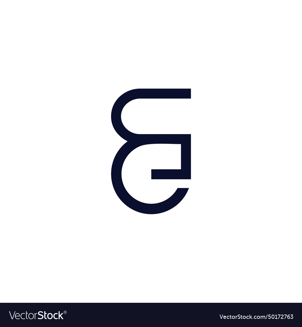 Letter ce loop lline simple geometric logo Vector Image