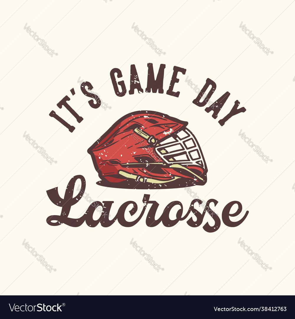 Logo design its game day lacrosse with lacrosse Vector Image