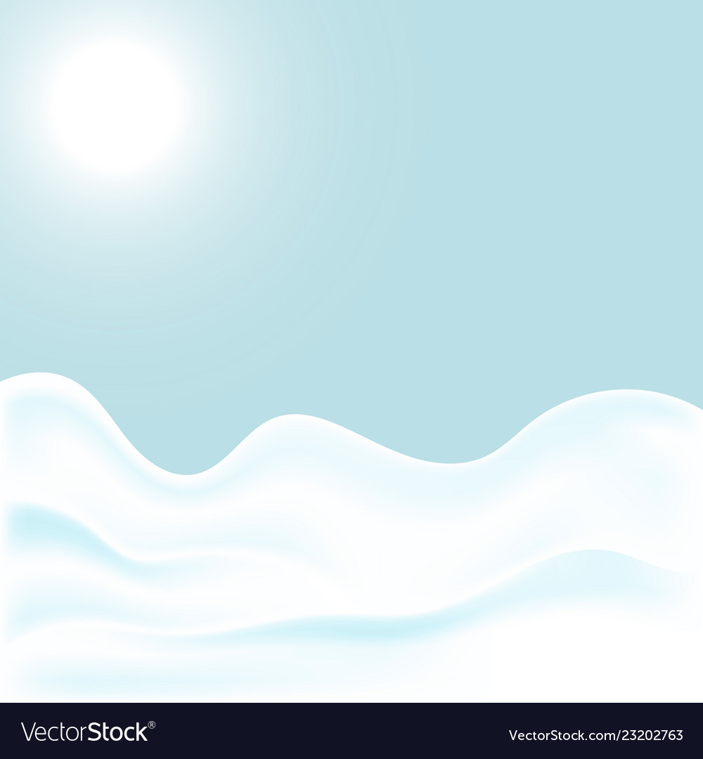 Realistic snowdrift isolated with snow hills