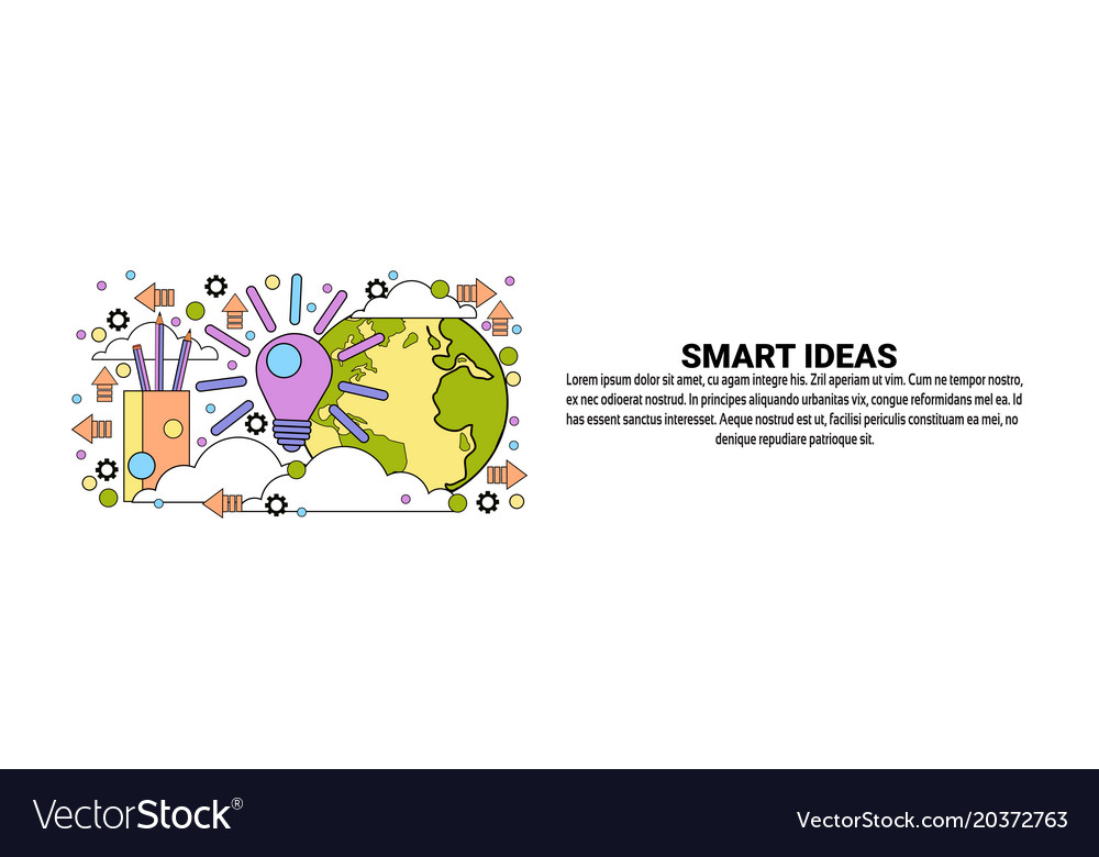 Smart idea business creativity concept horizontal