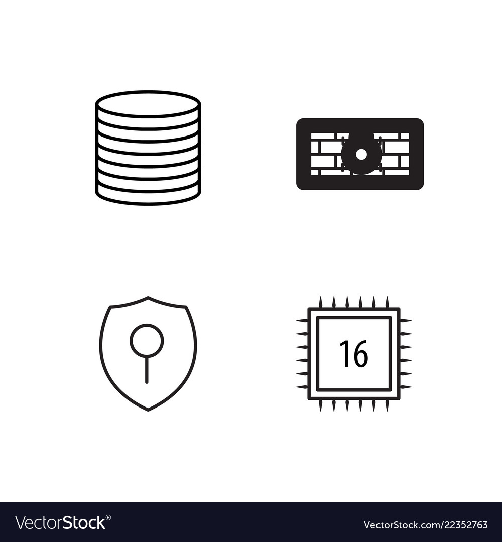 Web simple outlined icons set