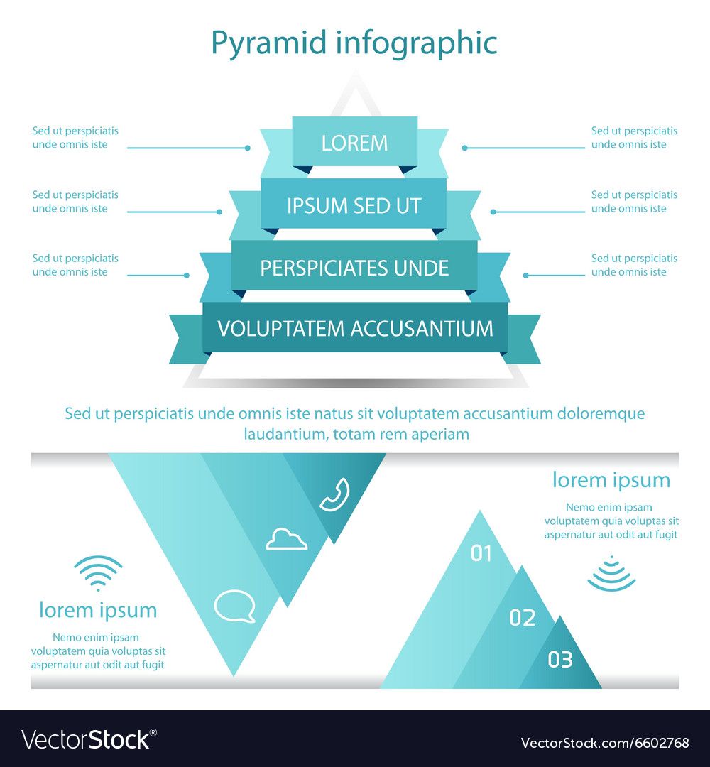Business Pyramid Infographic Template Design Vector Image