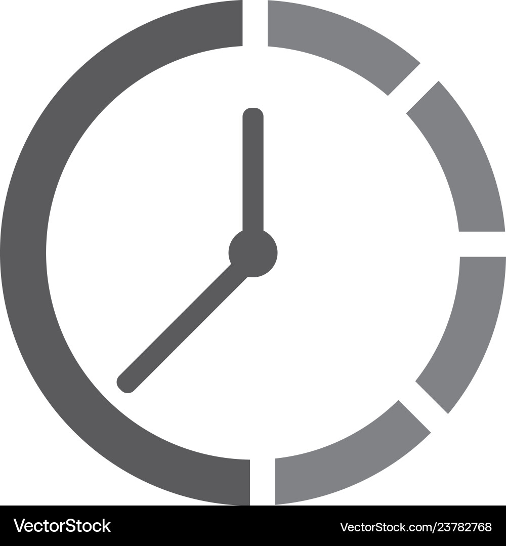 Clock icon flat Royalty Free Vector Image - VectorStock