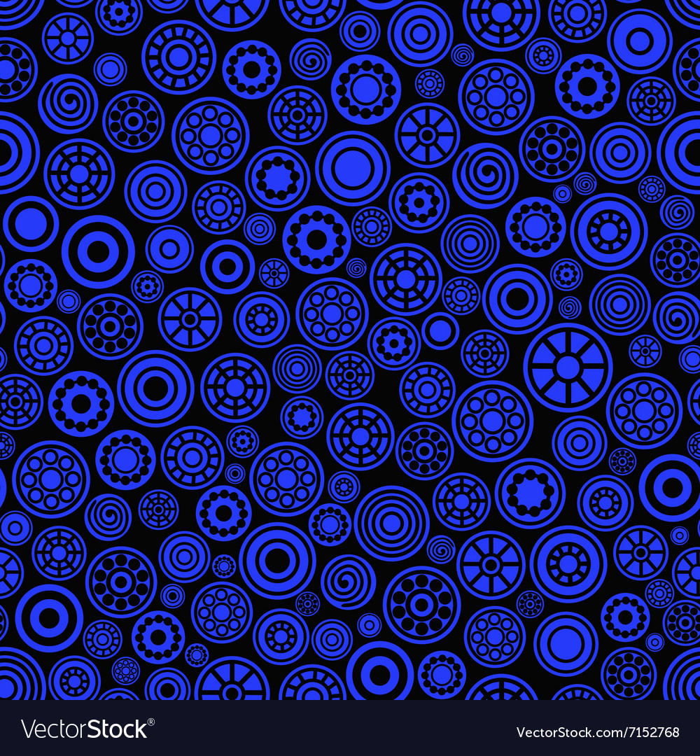 Dark blue circle seamless pattern