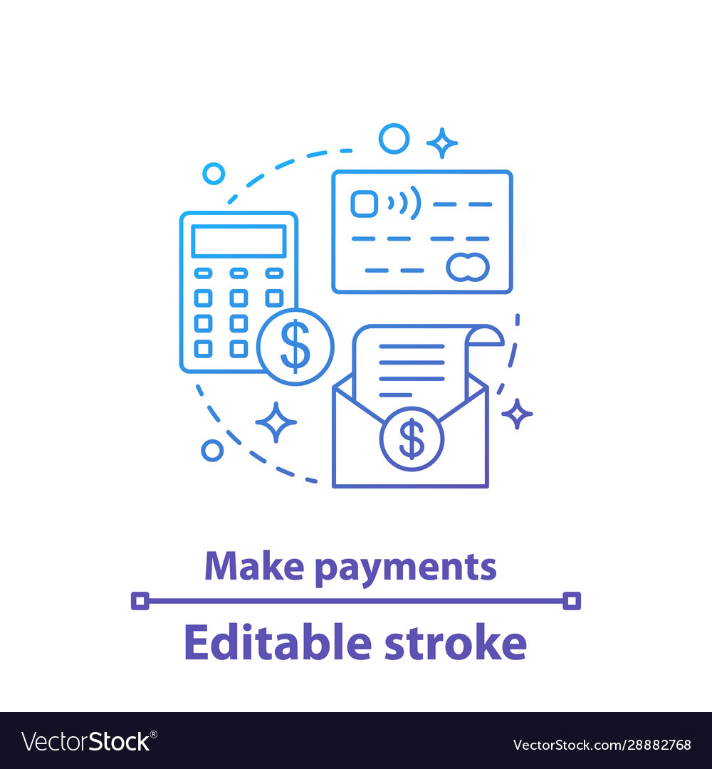 Make payment concept icon Royalty Free Vector Image