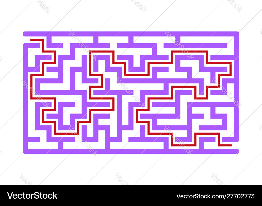 Abstract labyrinth educational game for kids Vector Image