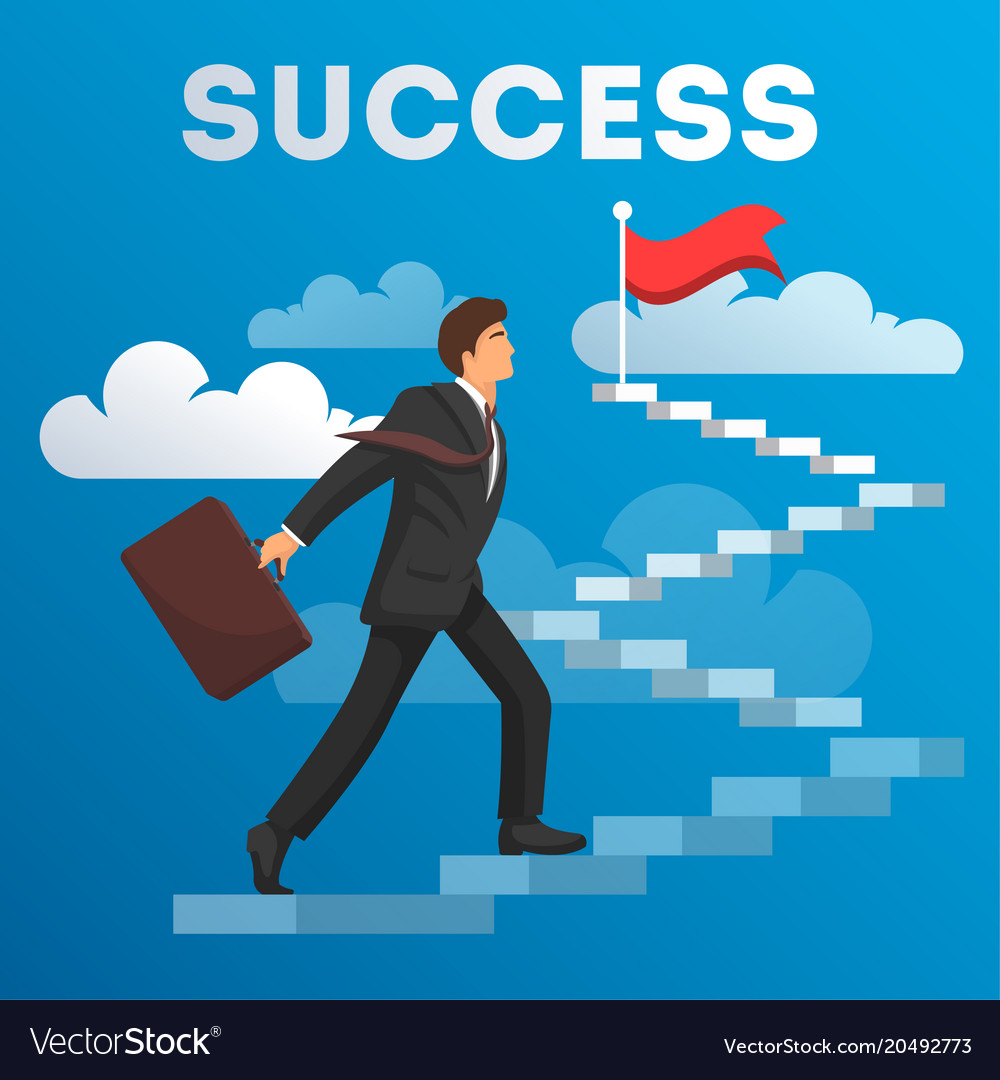 Business concept growth and the path to success Vector Image