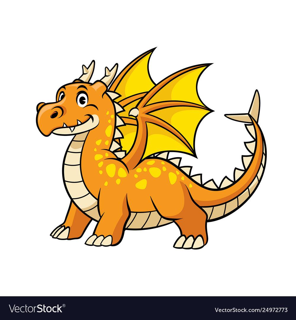 Cartoon happy smiling dragon Royalty Free Vector Image Cartoon happy smiling dragon Royalty Free Vector Image