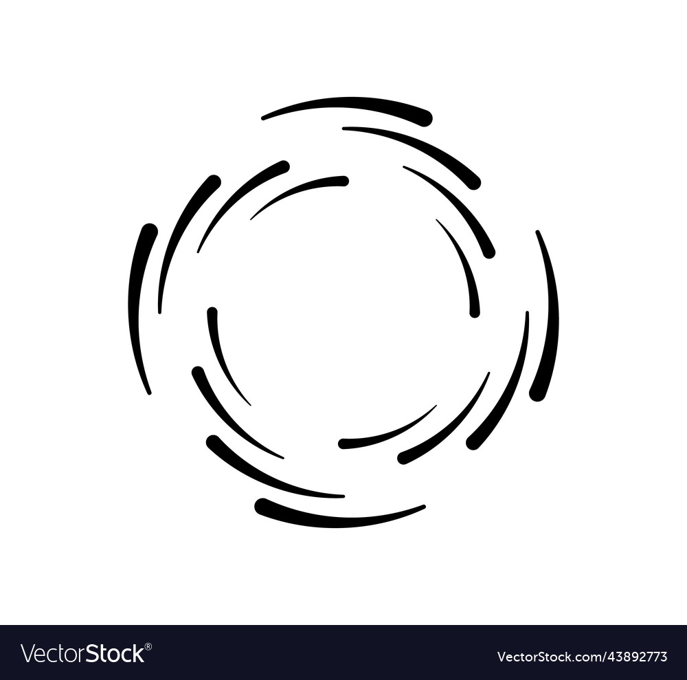 Circle speed lines for emblem design and comic Vector Image