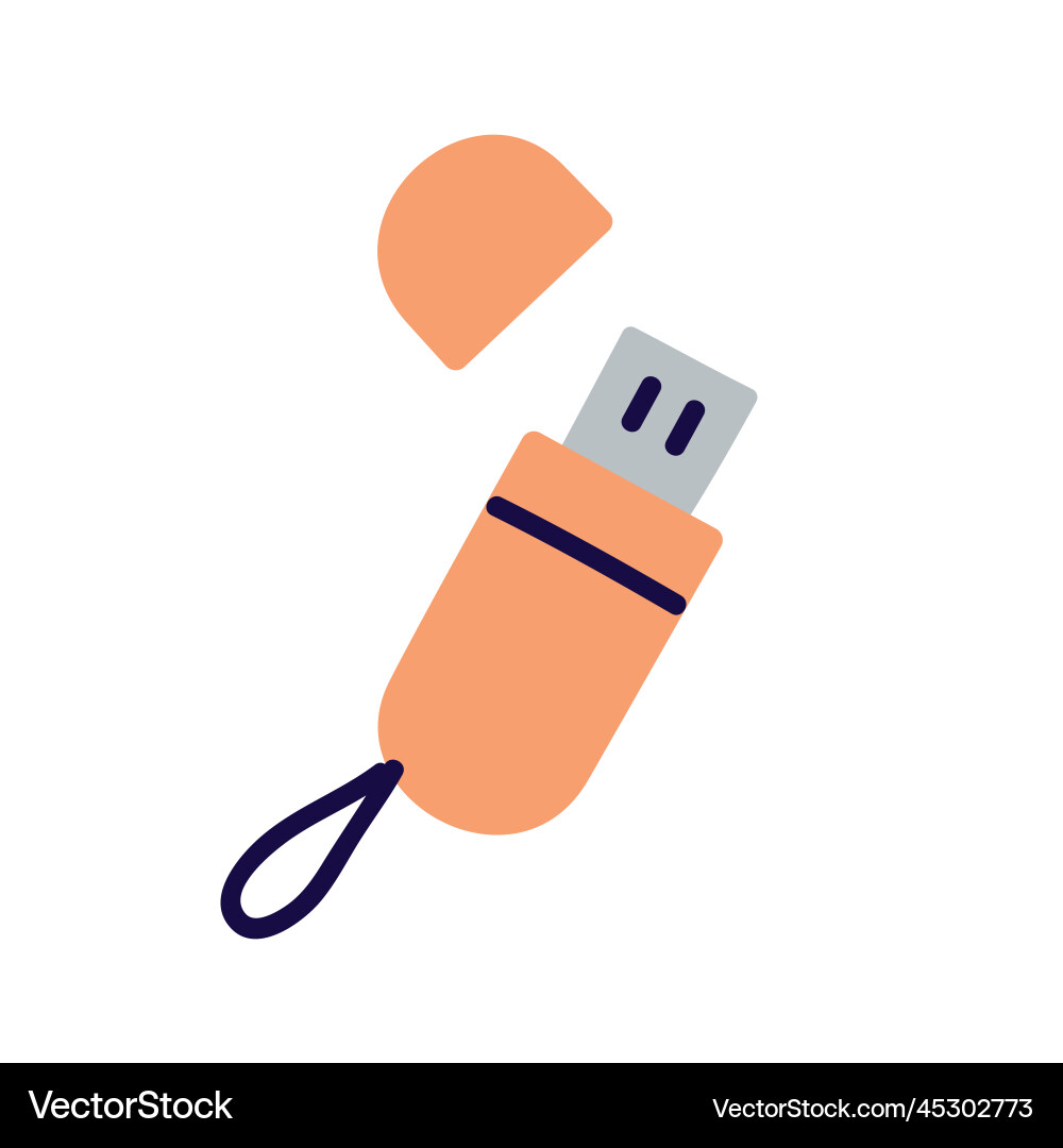 Flash drive usb stick for data storage mobile Vector Image