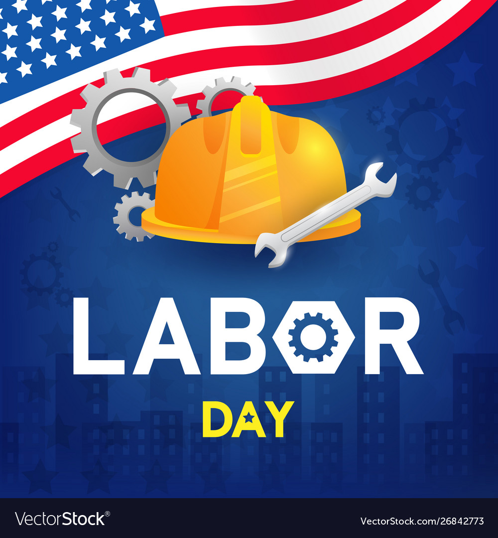 Labor day background design template graphic