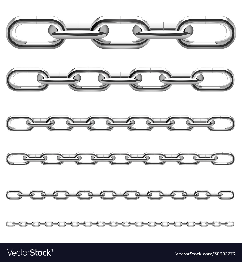 Metallic chain Royalty Free Vector Image - VectorStock