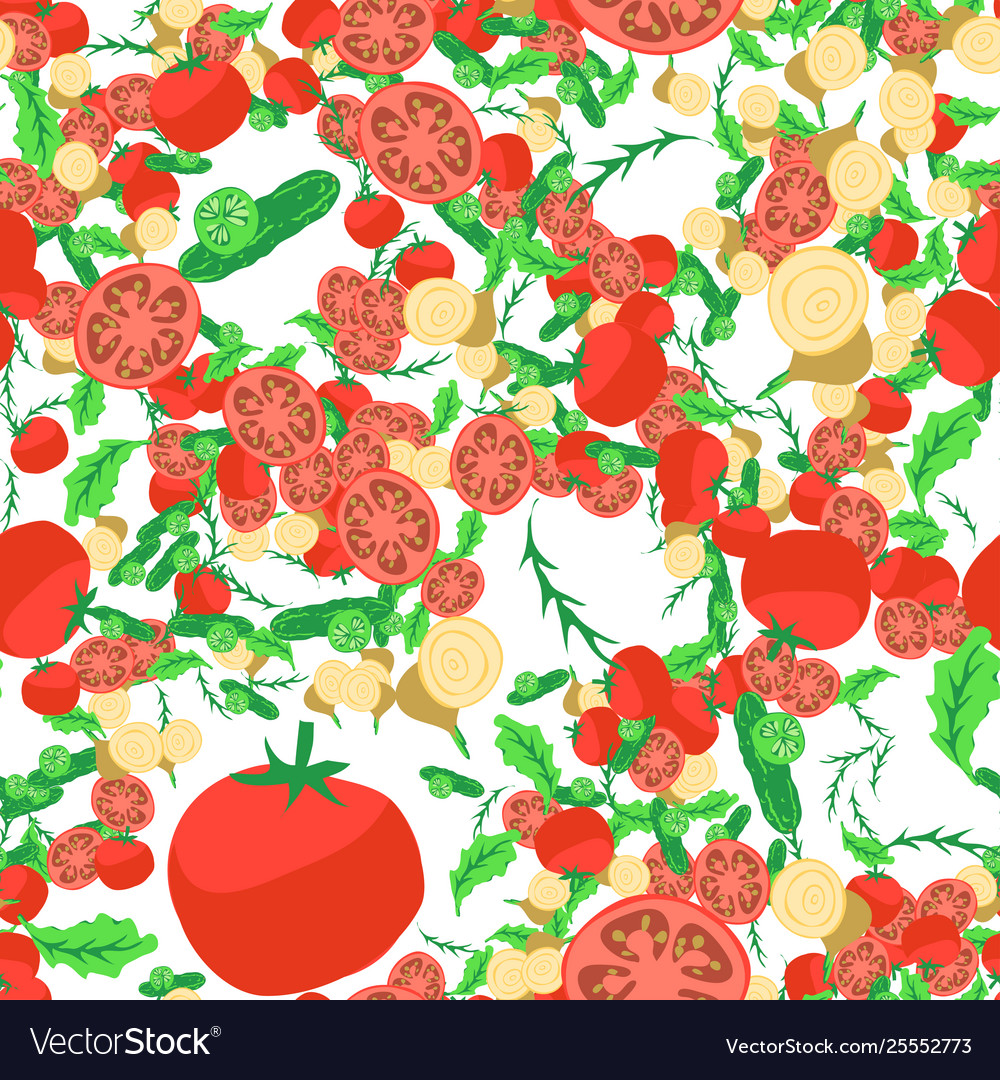 Seamless pattern with vegetables