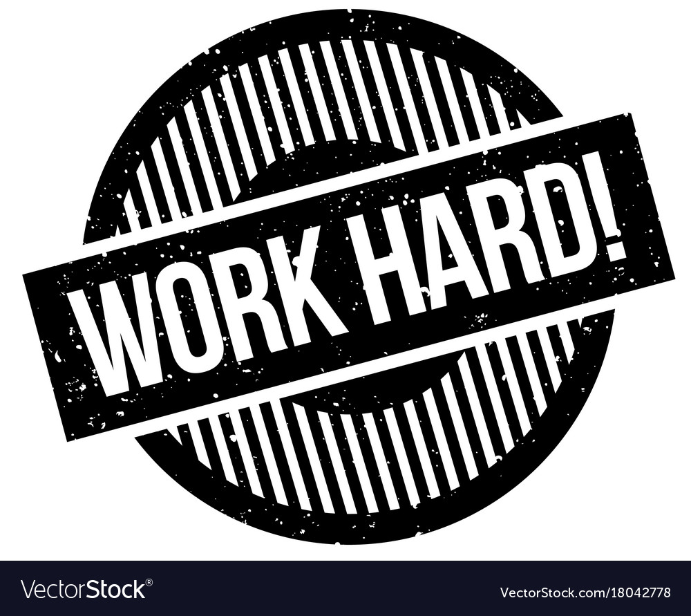 Work hard rubber stamp Royalty Free Vector Image