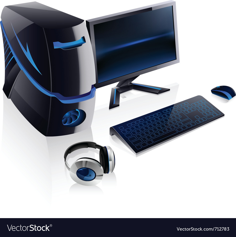 Computer for game Royalty Free Vector Image - VectorStock