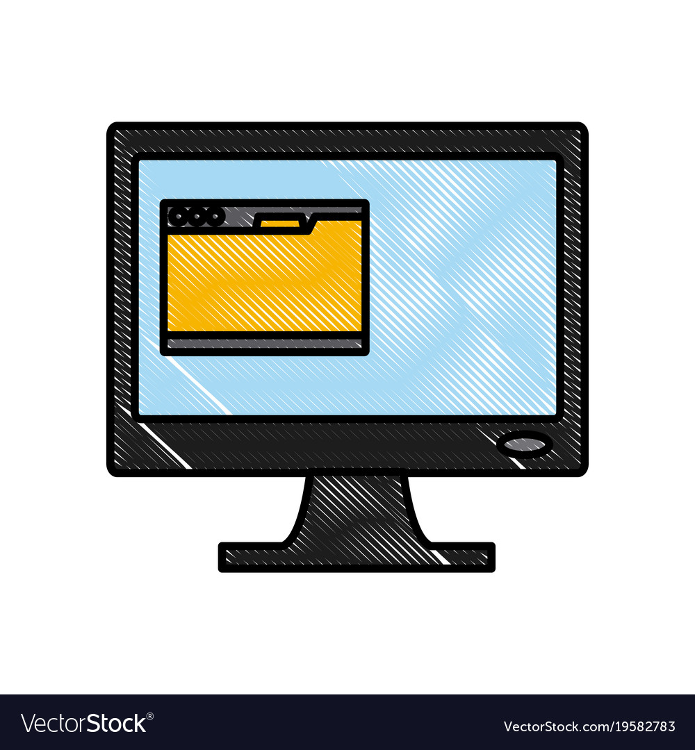 Computer screen Royalty Free Vector Image - VectorStock