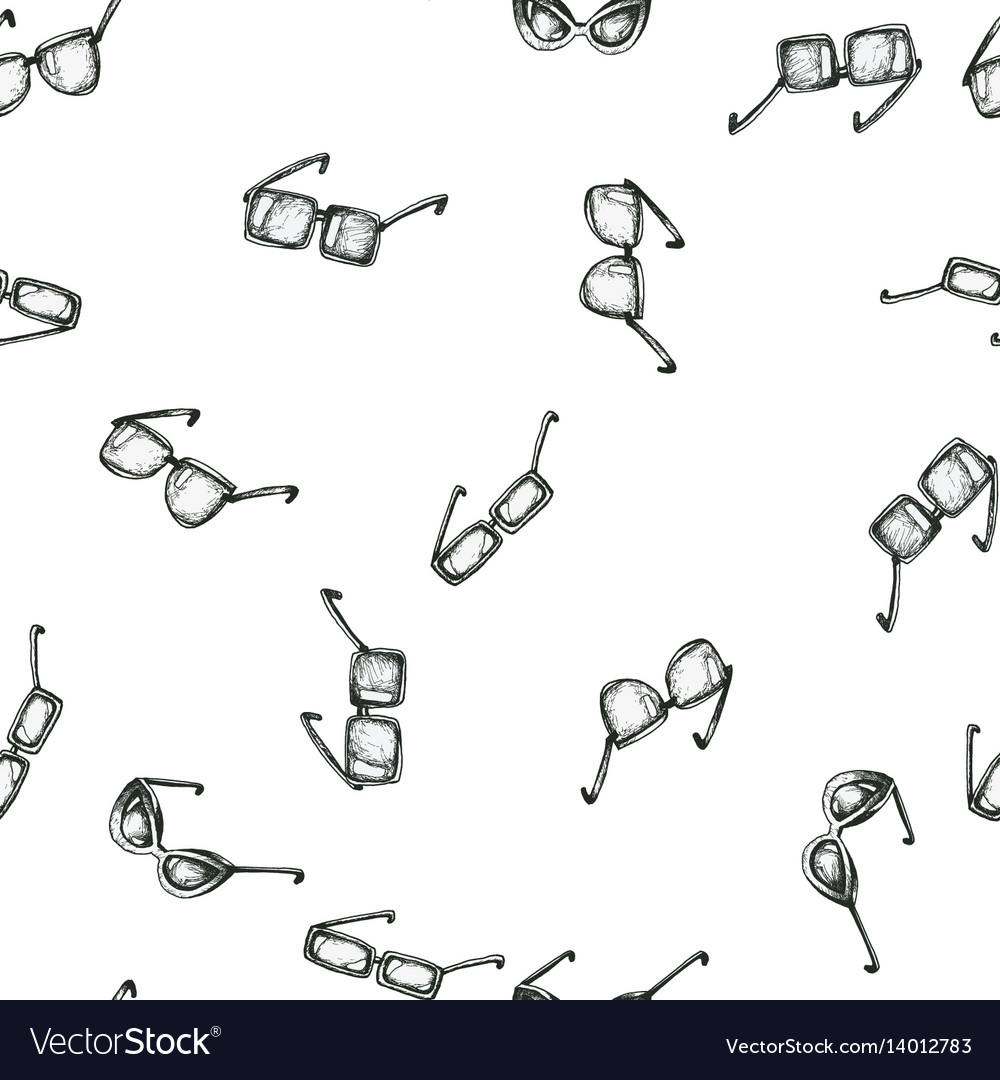 Seamless pattern with sunglasses Royalty Free Vector Image