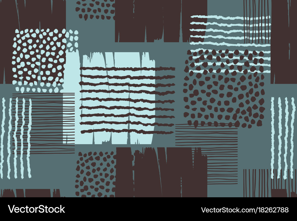 Abstract geometric seamless pattern with trendy Vector Image