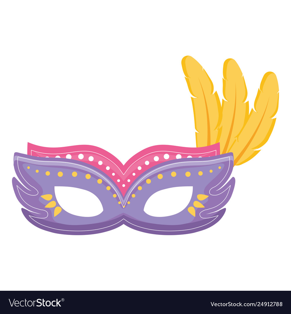 Brazilian Carnival Mask With Feathers Royalty Free Vector