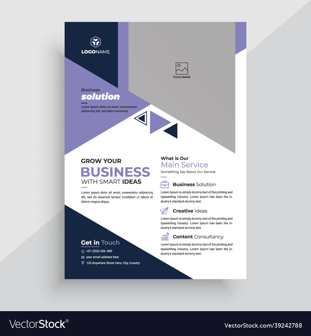 Creative corporate business flyer template Vector Image