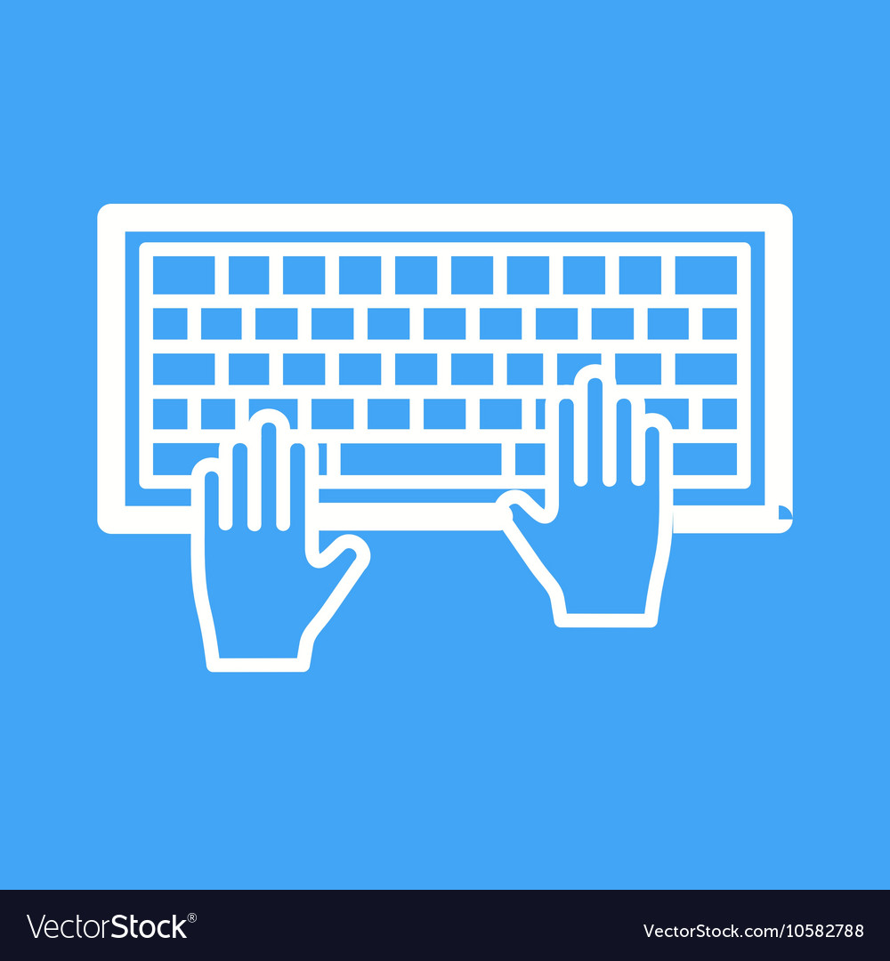 Using keyboard Royalty Free Vector Image - VectorStock