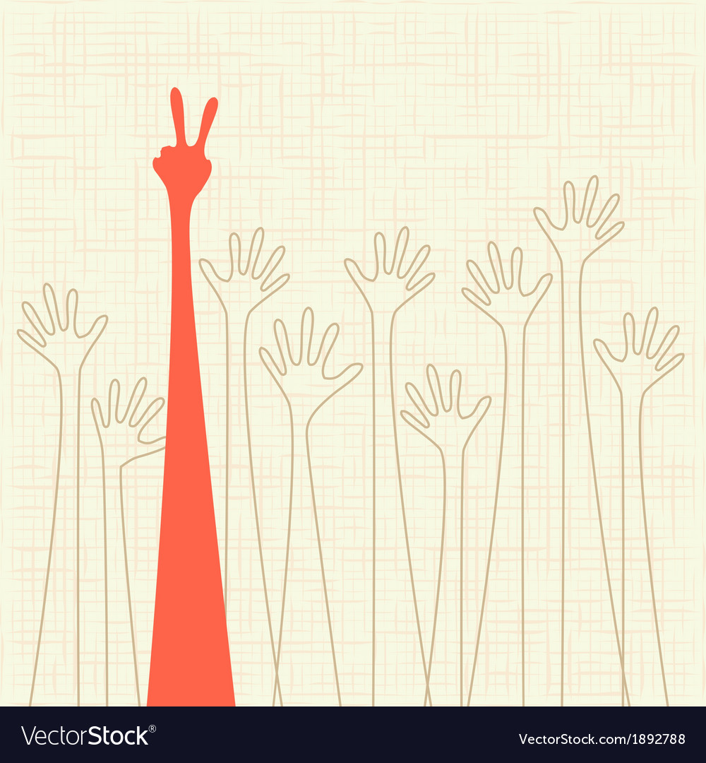 Warm colorful up hands Royalty Free Vector Image