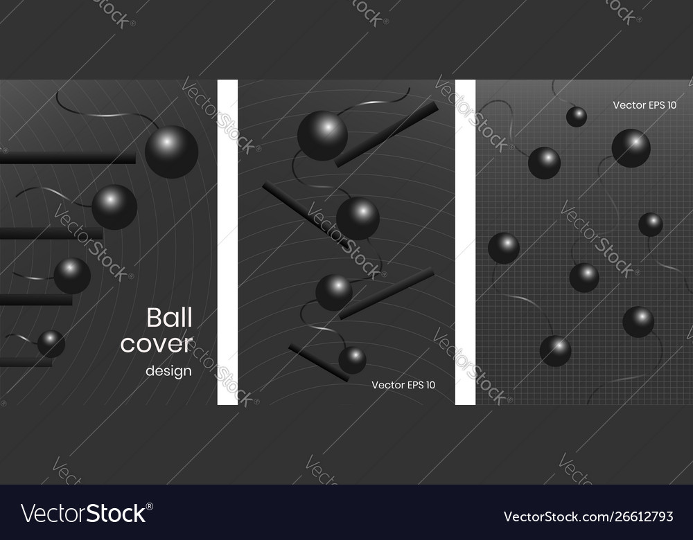 Black balls on a gradient background Royalty Free Vector