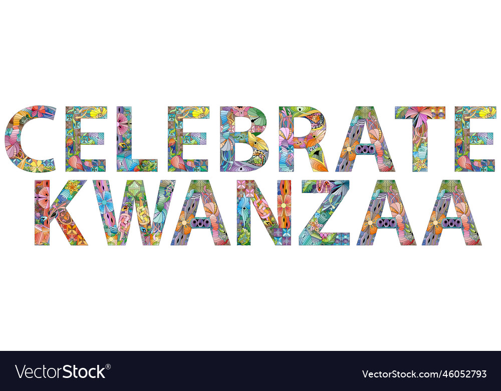 Celebrate kwanzaa entangle object for decoration Vector Image