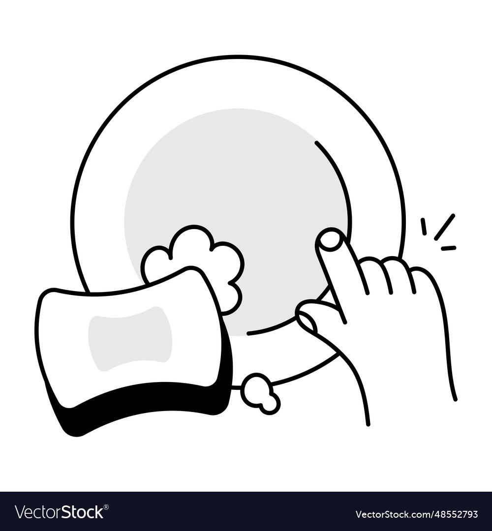 Dishwashing Royalty Free Vector Image VectorStock