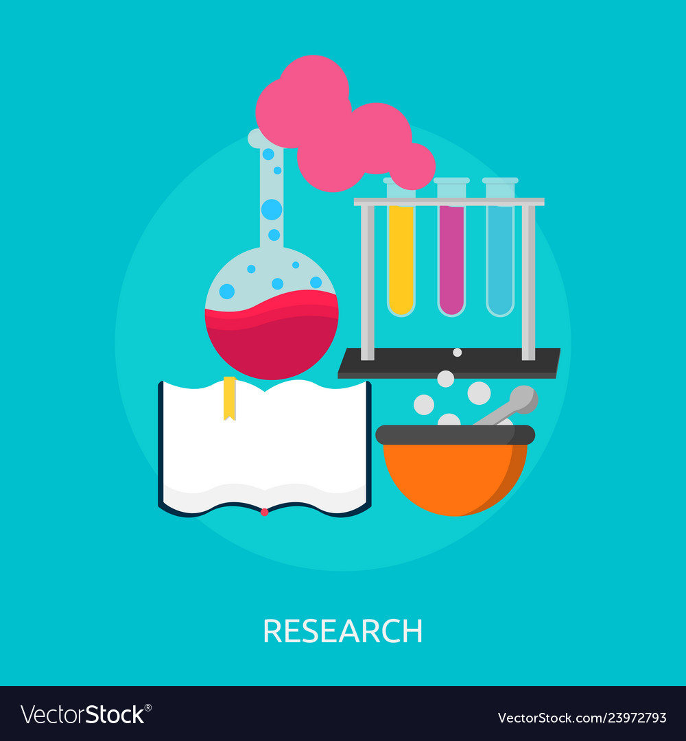 Research conceptual design Royalty Free Vector Image