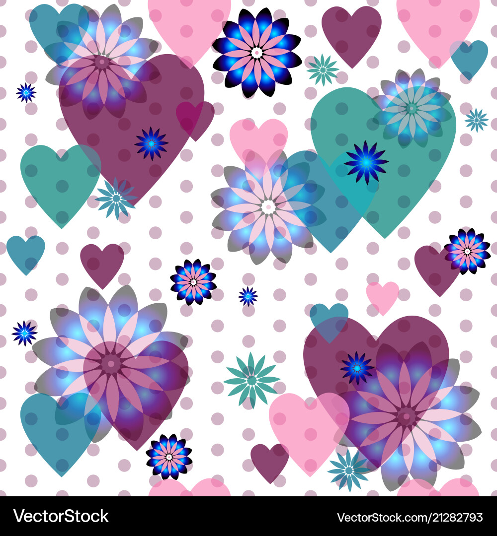 Seamless valentine pattern Royalty Free Vector Image