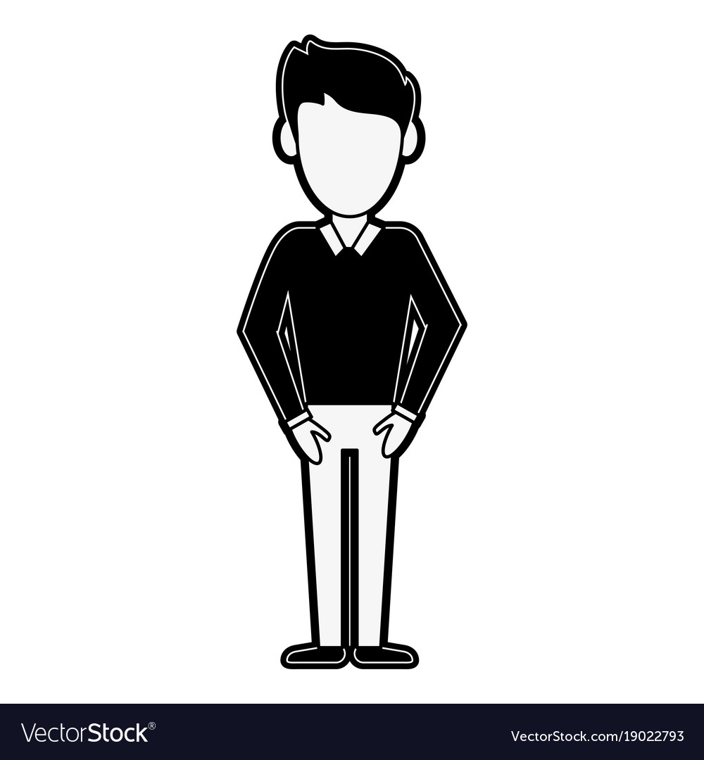 Young man avatar cartoon Royalty Free Vector Image