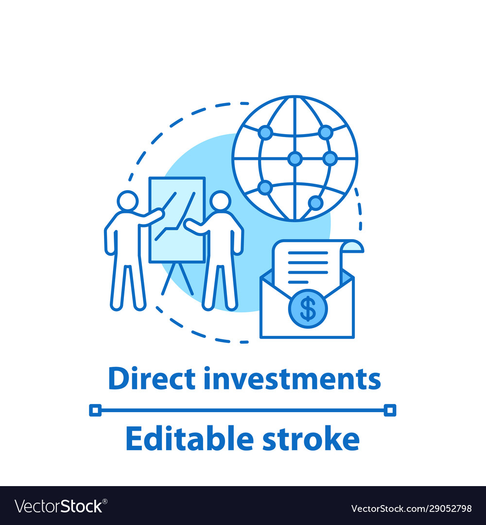 Direct investments concept icon