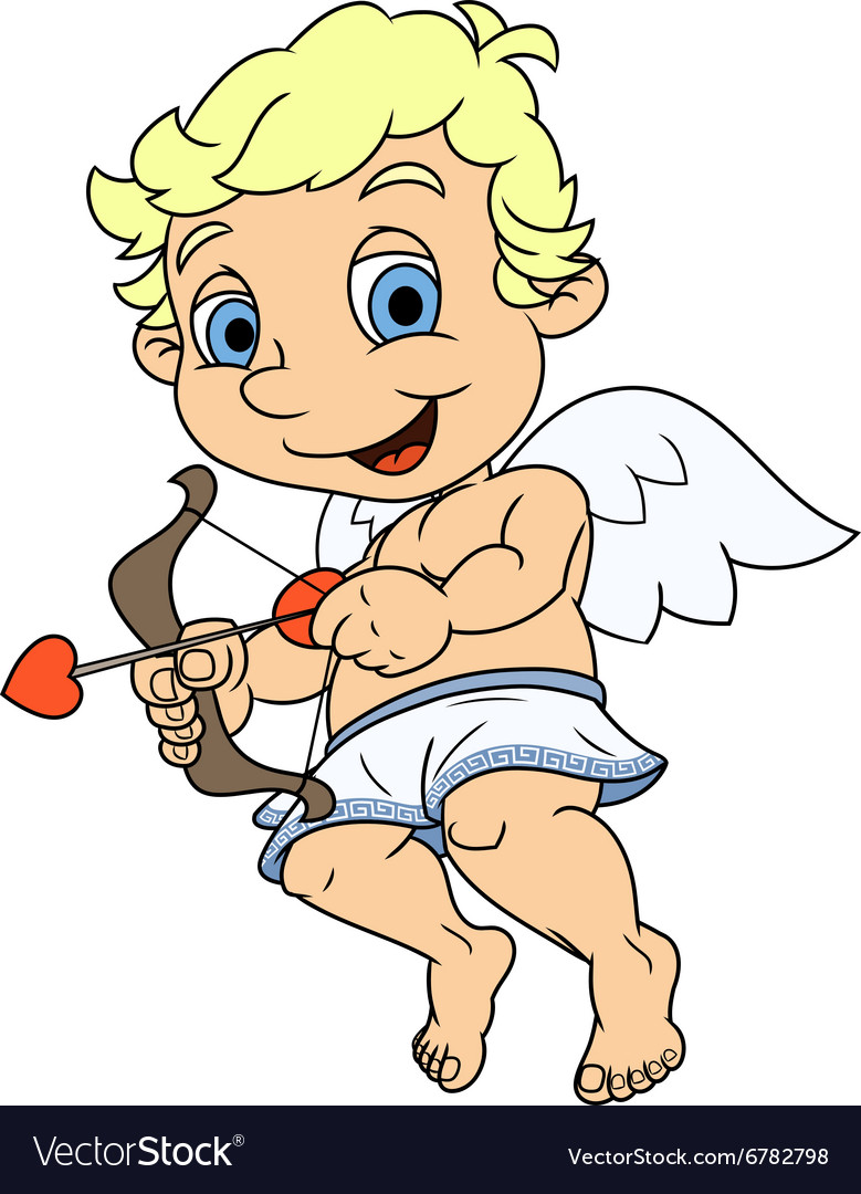 Little cupid flying