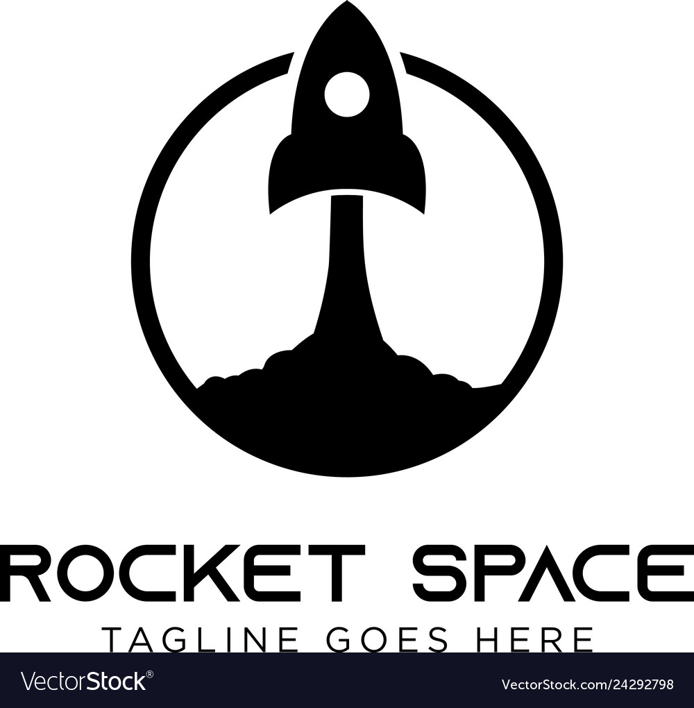 Rocket logo concept creative minimal design Vector Image