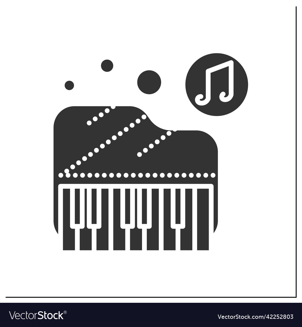 Piano glyph icon Royalty Free Vector Image - VectorStock