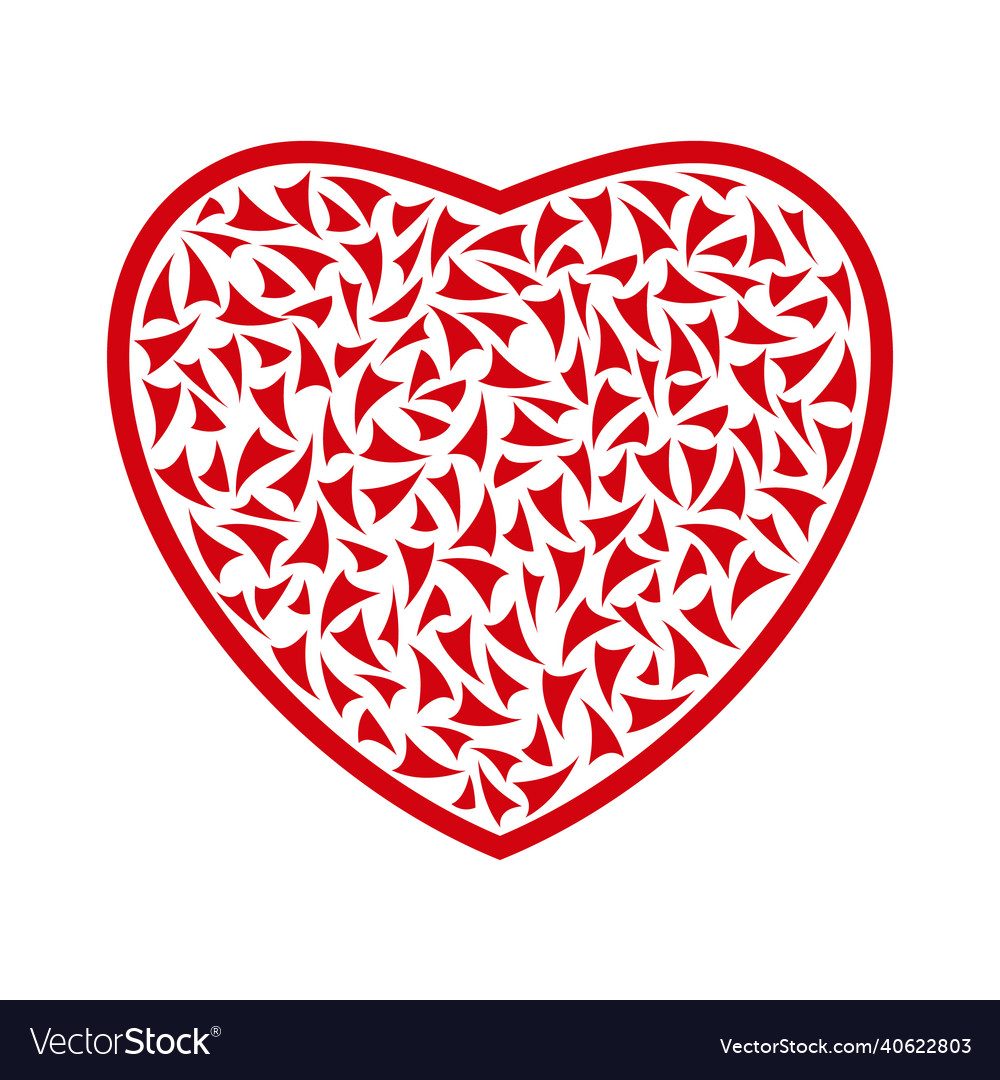 Red Heart On White Background Royalty Free Vector Image