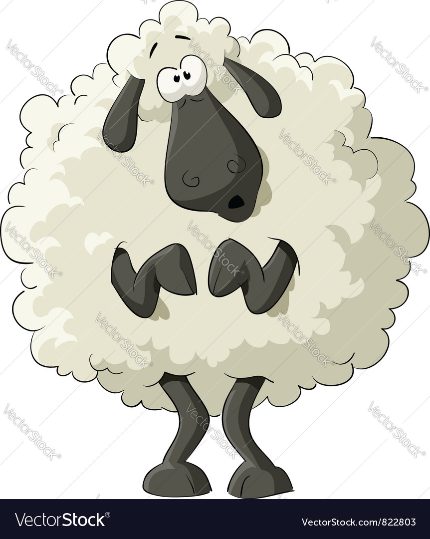 Scared Sheep Cartoon