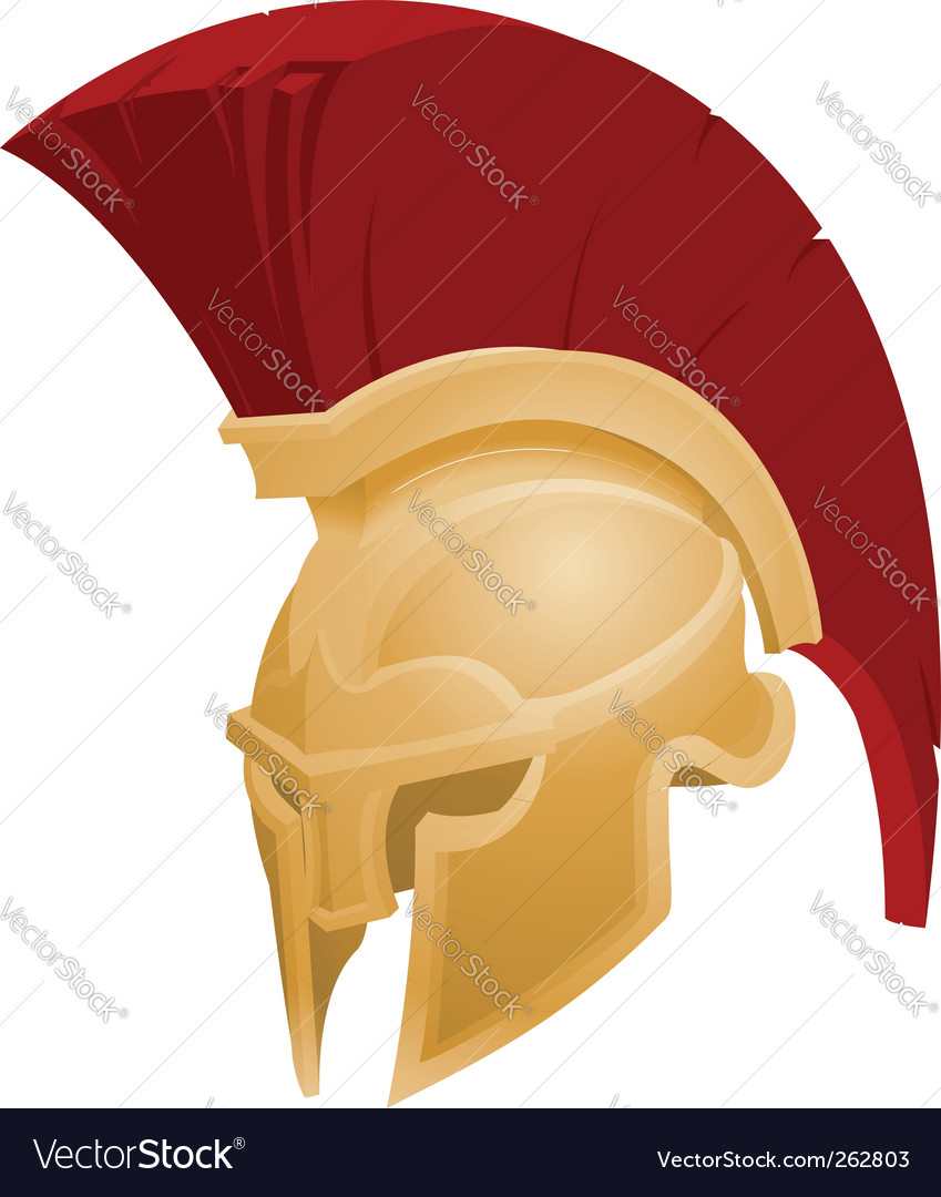 Spartan Helmet Royalty Free Vector Image Vectorstock 9302