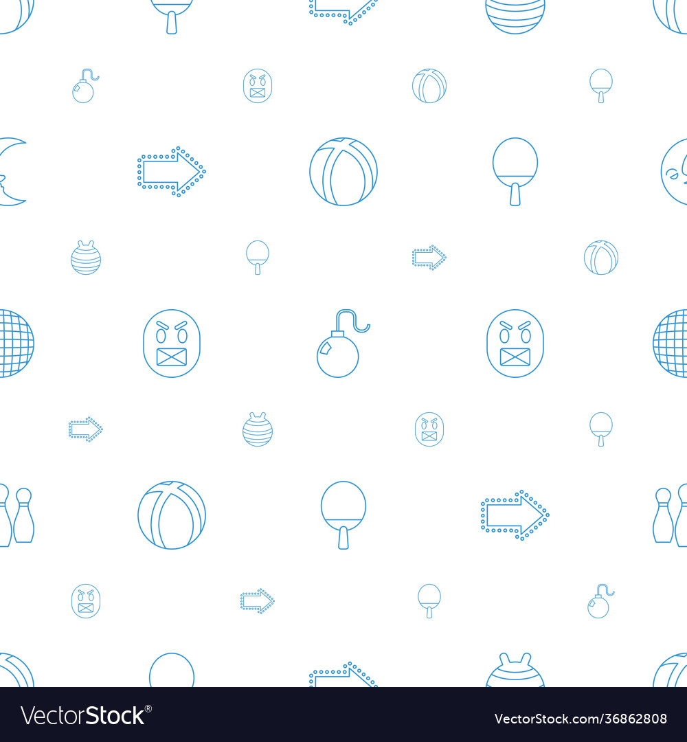 Ball icons pattern seamless white background