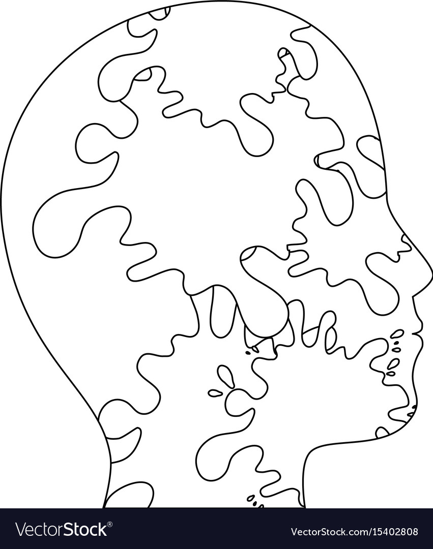 Male head silhouette