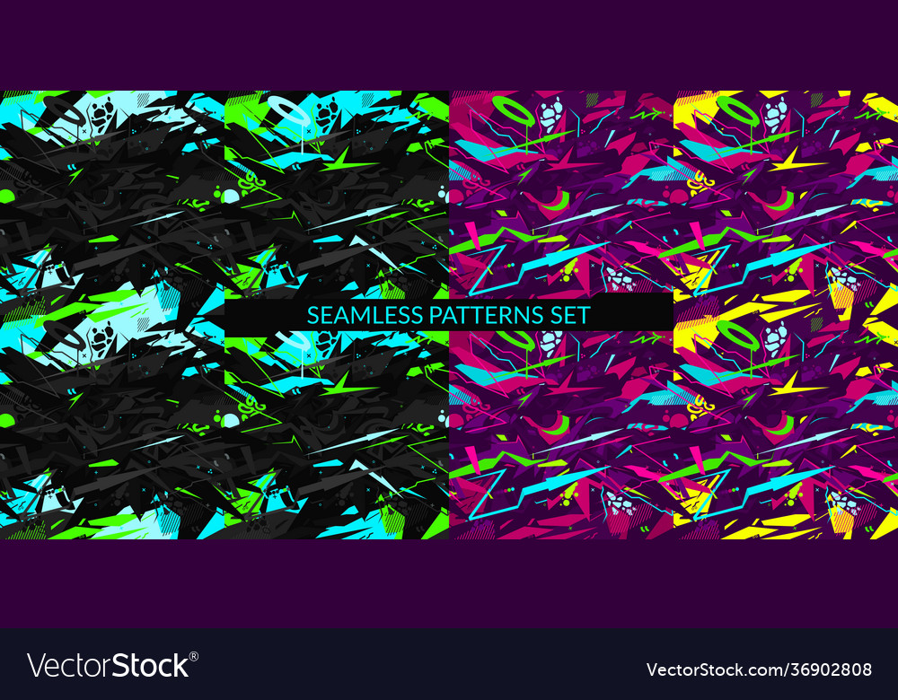 Abstract cyberpunk wallpaper with vibrant colors